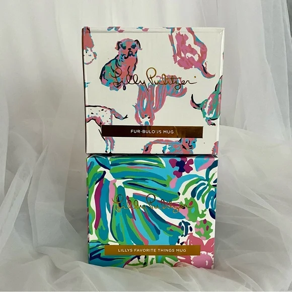 Lilly Pulitzer Ceramic Mugs, Set of 2 - Picture 2 of 5